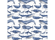 Bio Jersey Lillestoff - Whales